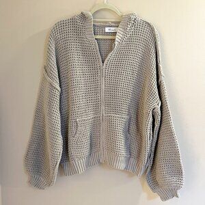 Miracle thick knit oversized sweater jacket with hood